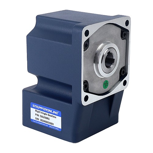 Brushed 12V 90W 8.76Nm(1240.52oz.in) 60RPM w/ 50:1 Right Angle Gearbox DC Gear Motor - F5D90-12GU-30S/5GU50RC | StepperOnline AU