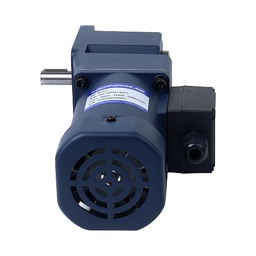 120W 220VAC/380VAC 50/60Hz 13.5RPM 40.00Nm(5664.47oz.in) Flange 90mm Right Angle Gearbox Keyway Shaft Three-phase AC Induction  Motor - 5IK120GU-S/S3FT/5GU100RT | StepperOnline AU