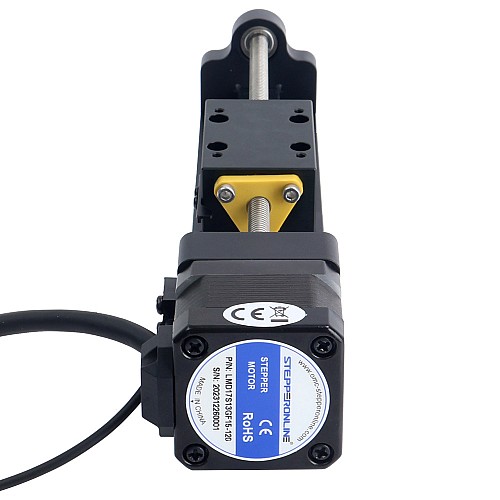 Nema 17 Stepper Lead Screw Linear Actuator 1.5A Stroke 120mm 0.25Nm(35.40oz.in) Lead 2.54mm(0.1) with Sensor - LMD17S13GF15-120 | StepperOnline AU