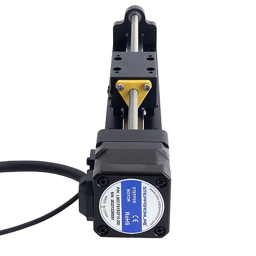 Nema 17 Stepper Lead Screw Linear Actuator 1.5A Stroke 200mm 0.25Nm(35.40oz.in) Lead 2.54mm(0.1) with Sensor - LMD17S13GF15-200 | StepperOnline AU