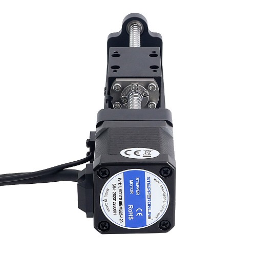 Nema 17 Stepper Ball Screw Linear Actuator 2.5A Stroke 120mm 0.5Nm(70.81oz.in) Lead 8mm(0.314961) with Sensor - LMD17S19BMB25-120 | StepperOnline AU