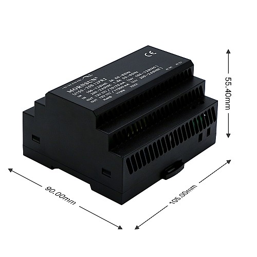 150W 12V 12.5A 85-264VAC/120-370VDC DIN Rail Switching Power Supply - LI150-20B12PR2 | StepperOnline AU