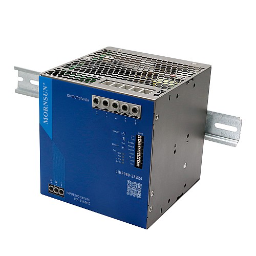 960W 48V 20.0A 85-277VAC/120-390VDC DIN Rail Switching Power Supply with PFC Function - LIHF960-23B48 | StepperOnline AU