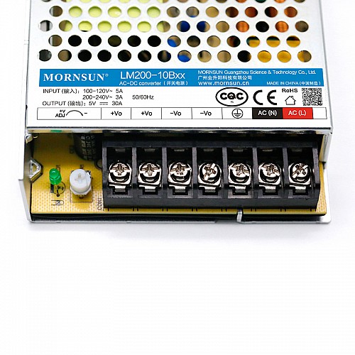 200W 24V 8.8A 176-264VAC/240-370VDC Switching Power Supply - LM200-12B24 | StepperOnline AU
