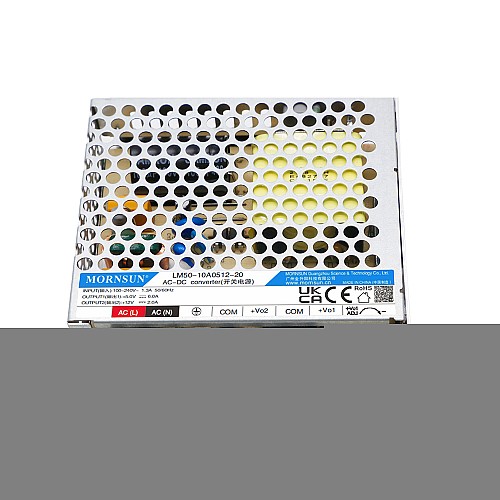 50W 5V/6.0A 12V/2.0A 85-264VAC/120-370VDC Switching Power Supply - LM50-10A0512-20 | StepperOnline AU