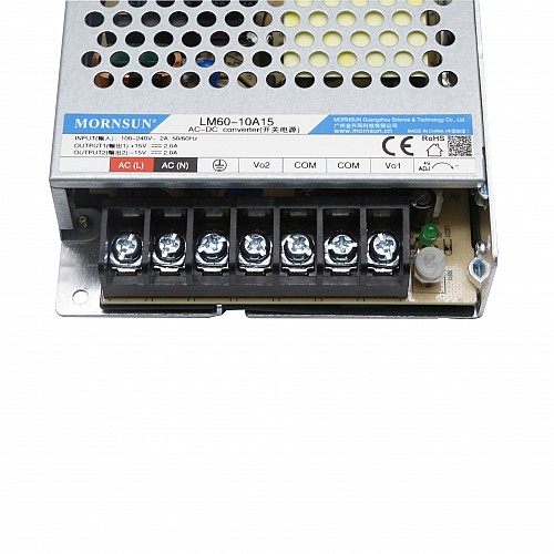 60W 15V -15V/2.0A 2.0A 85-264VAC/120-370VDC Switching Power Supply - LM60-10A15 | StepperOnline AU