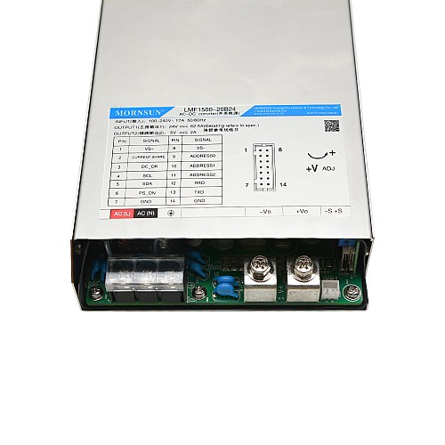 1500W 54V 28.0A 85-264VAC/120-370VDC Switching Power Supply with PFC Function - LMF1500-20B54 | StepperOnline AU