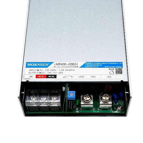 600W 36V 16.7A 80-277VAC/110-390VDC Switching Power Supply with PFC Function - LMF600-20B36 | StepperOnline AU