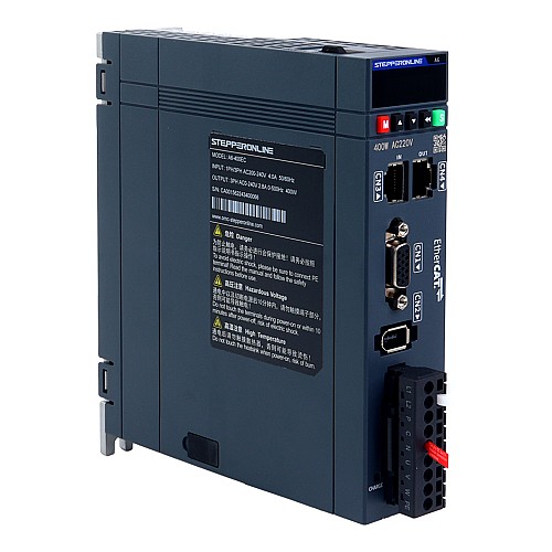 A6 Series 400W EtherCAT AC Servo Motor Kit 3000rpm 1.27Nm 17-Bit Absolute Encoder IP67 - A6-EC400H2A1-M17 | StepperOnline AU