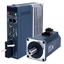A6 Series 400W EtherCAT AC Servo Motor Kit 3000rpm 1.27Nm w/ Brake 17-Bit Absolute Encoder IP67