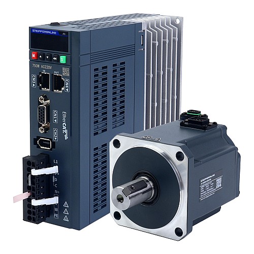 A6 Series 750W EtherCAT AC Servo Motor Kit 3000rpm 2.39Nm 17-Bit Absolute Encoder IP67 - A6-EC750H2A1-M17 | StepperOnline AU
