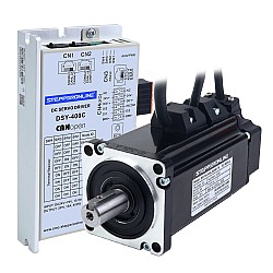DSY Series 400W CANopen DC Servo Motor 24-70VDC 1.27Nm w/ Brake 3000rpm 17-Bit Incremental Encoder IP65