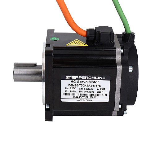 E6 Series 750W AC Servo Motor Kit 3000rpm 2.39Nm 17-Bit Encoder IP65 - E6-RS750H2A2-M17S | StepperOnline AU