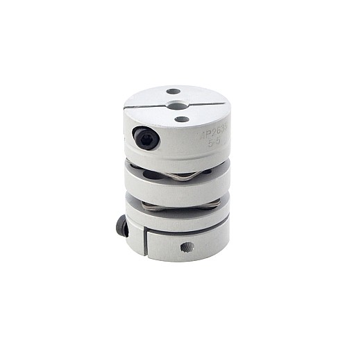 5mm - 5mm Flexible Double Disc Coupling 26x35mm CNC Stepper Motor Shaft Coupler - MP2635-5-5 | StepperOnline AU