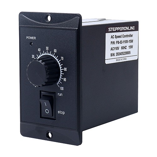 15W Single Phase 110VAC Motor Speed Controller for Variable Speed Motor - FS-02-110V-15W | StepperOnline AU