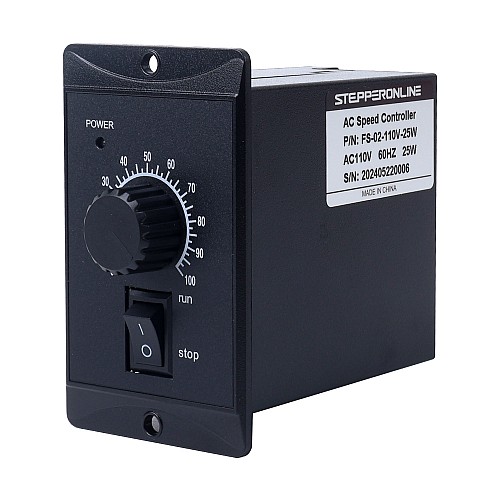 25W Single Phase 110VAC Motor Speed Controller for Variable Speed Motor - FS-02-110V-25W | StepperOnline AU