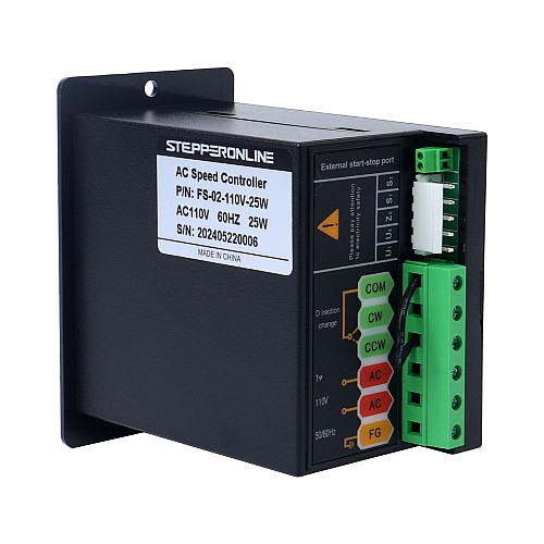 25W Single Phase 110VAC Motor Speed Controller for Variable Speed Motor - FS-02-110V-25W | StepperOnline AU