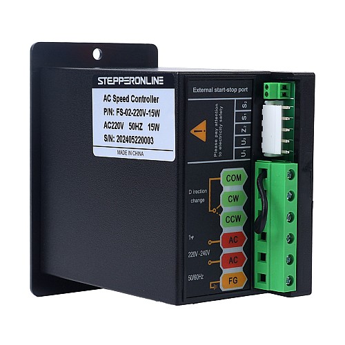 15W Single Phase 220VAC Motor Speed Controller for Variable Speed Motor - FS-02-220V-15W | StepperOnline AU