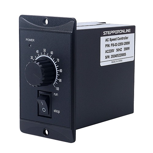 200W Single Phase 220VAC Motor Speed Controller for Variable Speed Motor - FS-02-220V-200W | StepperOnline AU