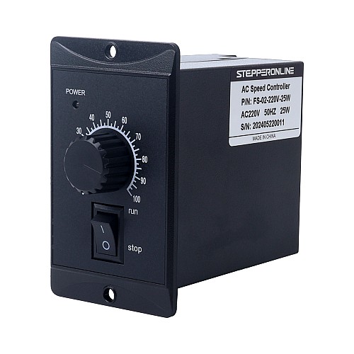 25W Single Phase 220VAC Motor Speed Controller for Variable Speed Motor - FS-02-220V-25W | StepperOnline AU