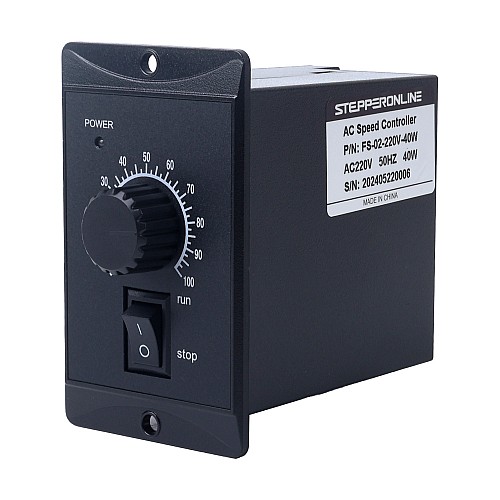 40W Single Phase 220VAC Motor Speed Controller for Variable Speed Motor - FS-02-220V-40W | StepperOnline AU