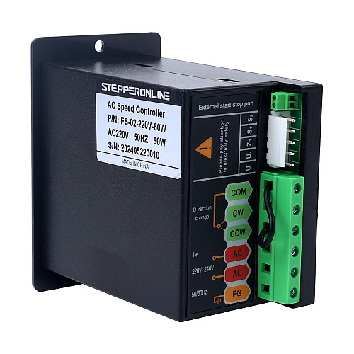 60W Single Phase 220VAC Motor Speed Controller for Variable Speed Motor - FS-02-220V-60W | StepperOnline AU