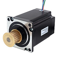 Nema 23 3-Phase Stepper Motor 1.7Nm(240.79oz.in) 5.8A 57x57x80.7mm 3 Wires w/ Timing Belt Pulley