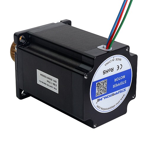 Nema 23 3-Phase Stepper Motor 1.7Nm(240.79oz.in) 5.8A 57x57x80.7mm 3 Wires w/ Timing Belt Pulley - 23HT32-5803S-C1 | StepperOnline AU