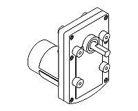 DC Gear Motor with Rectangular Spur Gearbox