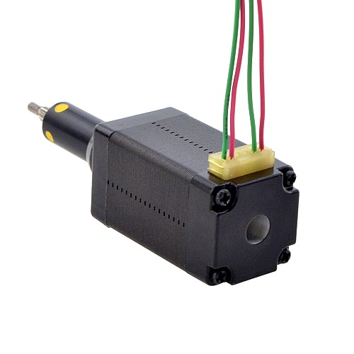 NEMA 8 Captive Acme Linear Stepper Motor 0.5A 38.2mm Stack Screw Lead 2mm(0.07874") Travel 19.1mm - 8C15S0504AC5-019RS | StepperOnline AU