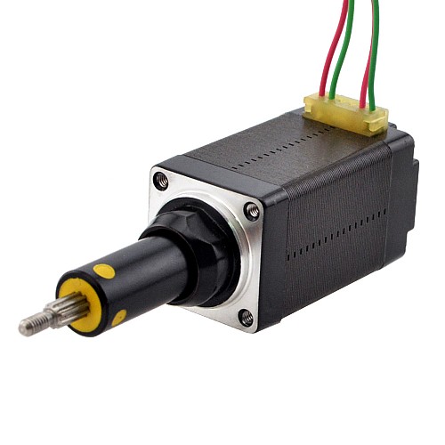 NEMA 8 Captive Acme Linear Stepper Motor 0.5A 38.2mm Stack Screw Lead 2mm(0.07874") Travel 19.1mm - 8C15S0504AC5-019RS | StepperOnline AU
