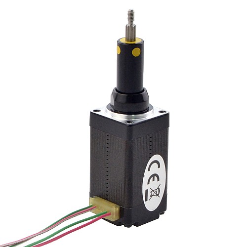 NEMA 8 Captive Acme Linear Stepper Motor 0.5A 38.2mm Stack Screw Lead 2mm(0.07874") Travel 19.1mm - 8C15S0504AC5-019RS | StepperOnline AU