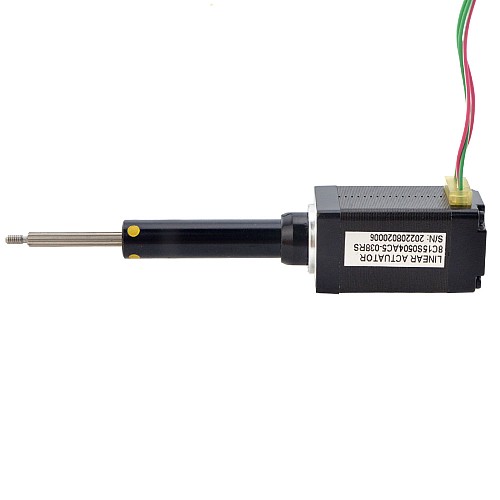 NEMA 8 Captive Acme Linear Stepper Motor 0.5A 38.2mm Stack Screw Lead 2mm(0.07874") Travel 38.1mm - 8C15S0504AC5-038RS | StepperOnline AU