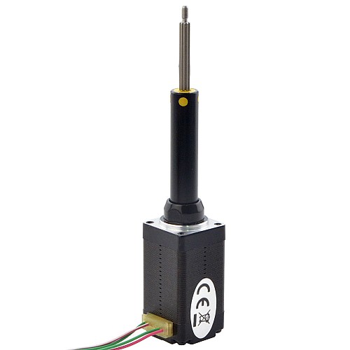 NEMA 8 Captive Acme Linear Stepper Motor 0.5A 38.2mm Stack Screw Lead 2mm(0.07874") Travel 38.1mm - 8C15S0504AC5-038RS | StepperOnline AU