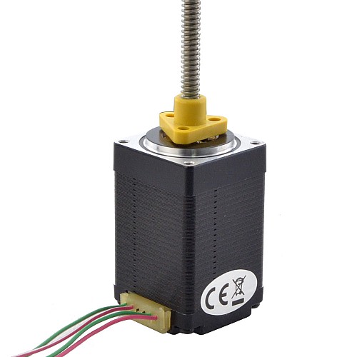 NEMA 11 External Acme Linear Stepper Motor 1.0A 46mm Stack Screw Lead 1.27mm(0.05) Lead Length 150mm - 11E18S1004FD5-150RS | StepperOnline AU