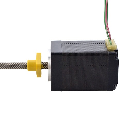 NEMA 11 External Acme Linear Stepper Motor 1.0A 46mm Stack Screw Lead 10.16mm(0.4) Lead Length 150mm - 11E18S1004ND5-150RS | StepperOnline AU