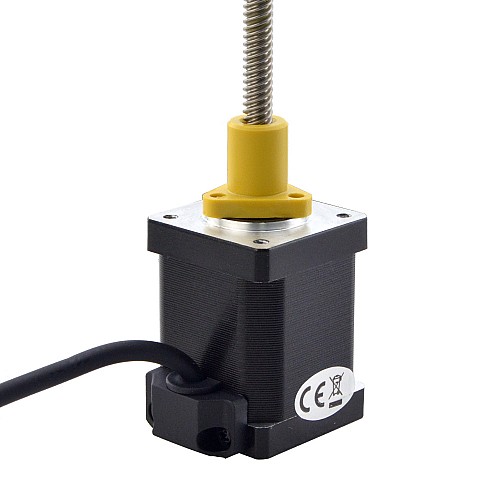 NEMA 14 External Acme Linear Stepper Motor 1.5A 47mm Stack Screw Lead 6.35mm(0.25) Lead Length 150mm - 14E19S1504RF5-150RS | StepperOnline AU