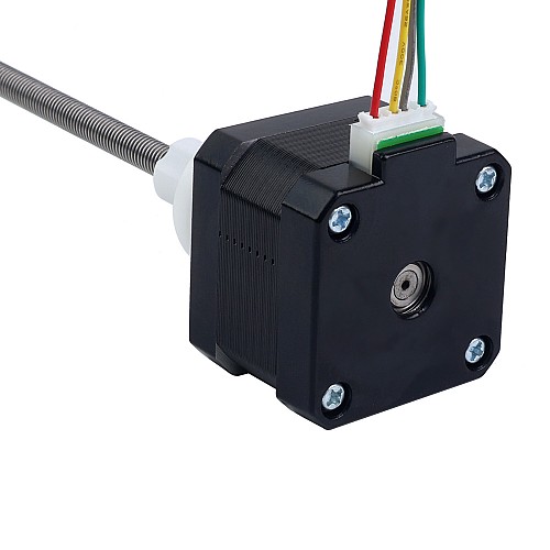 Nema 17 External 34mm Stack 0.4A Lead 2mm(0.07874) Length 200mm - 17E13S0404AF4-200RS | StepperOnline AU