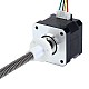 Nema 17 External 34mm Stack 0.4A Lead 4mm(0.15748) Length 150mm - 17E13S0404DB4-150RS | StepperOnline AU