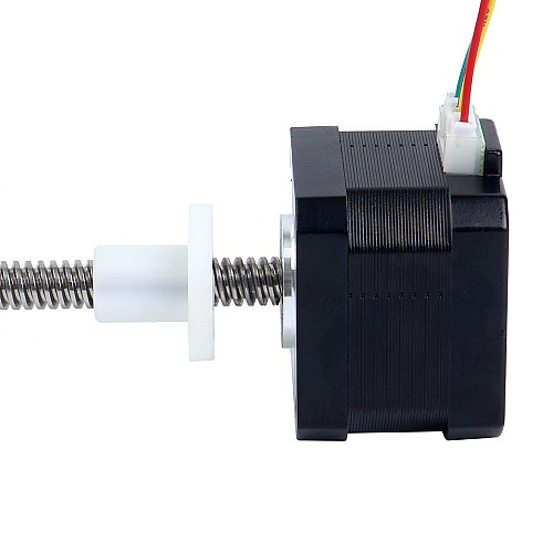 Nema 17 External 34mm Stack 0.4A Lead 4mm(0.15748) Length 150mm - 17E13S0404DB4-150RS | StepperOnline AU