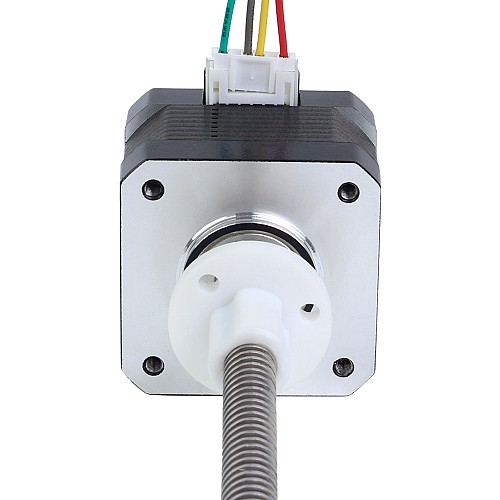 Nema 17 External 34mm Stack 0.4A Lead 4mm(0.15748) Length 150mm - 17E13S0404DB4-150RS | StepperOnline AU