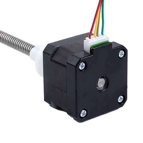 Nema 17 External 34mm Stack 0.4A Lead 8mm(0.31496") Length 150mm - 17E13S0404MB4-150RS | StepperOnline AU