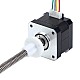 Nema 17 External 34mm Stack 0.4A Lead 8mm(0.31496) Length 200mm - 17E13S0404MB4-200RS | StepperOnline AU