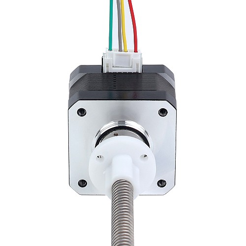 Nema 17 External 34mm Stack 0.4A Lead 8mm(0.31496) Length 200mm - 17E13S0404MB4-200RS | StepperOnline AU