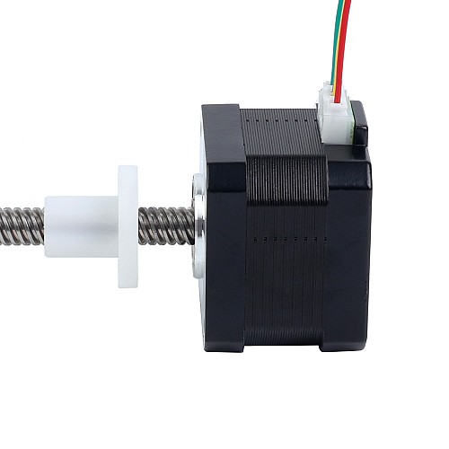 Nema 17 External 34mm Stack 0.4A Lead 8mm(0.31496) Length 300mm - 17E13S0404MB4-300RS | StepperOnline AU