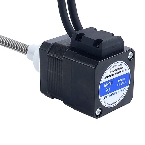 Nema 17 External 34mm Stack 1.68A Lead 8mm(0.31496") Length 200mm w/ Optical Incremental Encoder 1000PPR - 17E13S1684MB4-200RS-OE1K | StepperOnline AU
