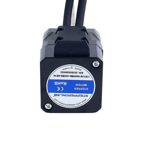 Nema 17 External 34mm Stack 1.68A Lead 8mm(0.31496") Length 200mm w/ Optical Incremental Encoder 1000PPR - 17E13S1684MB4-200RS-OE1K | StepperOnline AU