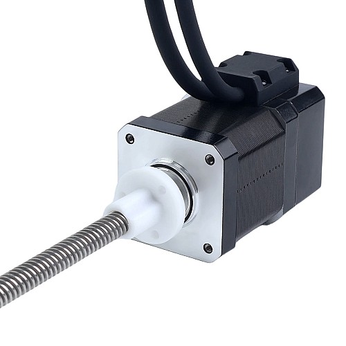 Nema 17 External Acme Linear Stepper Motor 1.68A 48mm Stack Screw Lead 8mm(0.31496") w/ Optical Incremental Encoder 1000PPR - 17E19S1684MB4-300RS-OE1K | StepperOnline AU