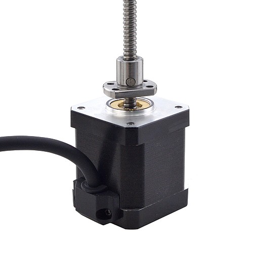 NEMA 17 External Ball Screw Linear Stepper Motor 2.5A 48mm Stack Screw Lead 2mm(0.07874) Lead Length 150mm - 17E19S2504BAM5-150RS | StepperOnline AU