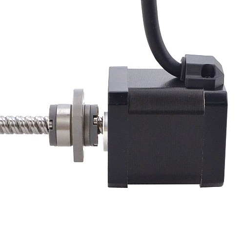NEMA 17 External Ball Screw Linear Stepper Motor 2.5A 48mm Stack Screw Lead 8mm(0.3150) Lead Length 150mm - 17E19S2504BMB5-150RS | StepperOnline AU